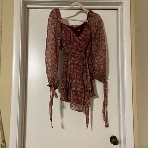 From One and Only burgundy romper